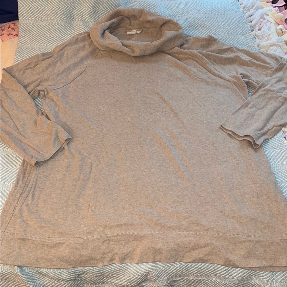J. Jill Tan Cowl Neck Sweatshirt